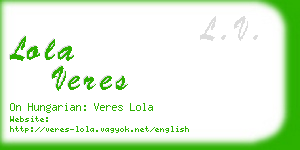 lola veres business card